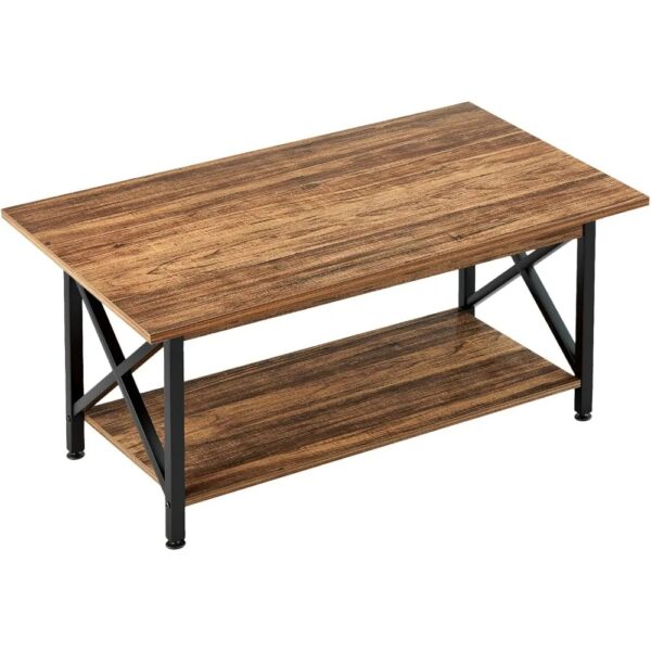 New Rectangle Coffee Wood Living Room Table Farmhouse Accent Center Cocktail Table