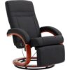 New Recliner Chair for Adults Adjustable Swivel with Footrest Padded Arms and Wood Base Chair