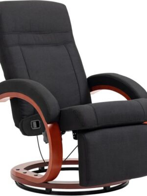 New Recliner Chair for Adults Adjustable Swivel with Footrest Padded Arms and Wood Base Chair