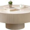 New Walnut Coffee Table Round Wood Modern Solid Handcrafted Tea Table