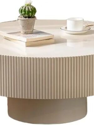 New Walnut Coffee Table Round Wood Modern Solid Handcrafted Tea Table