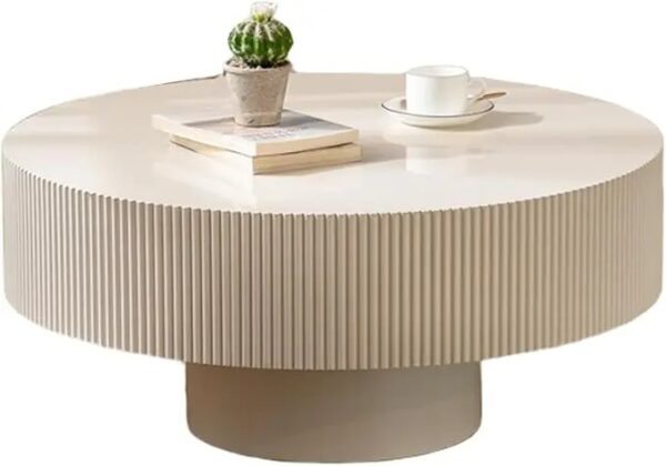 New Walnut Coffee Table Round Wood Modern Solid Handcrafted Tea Table